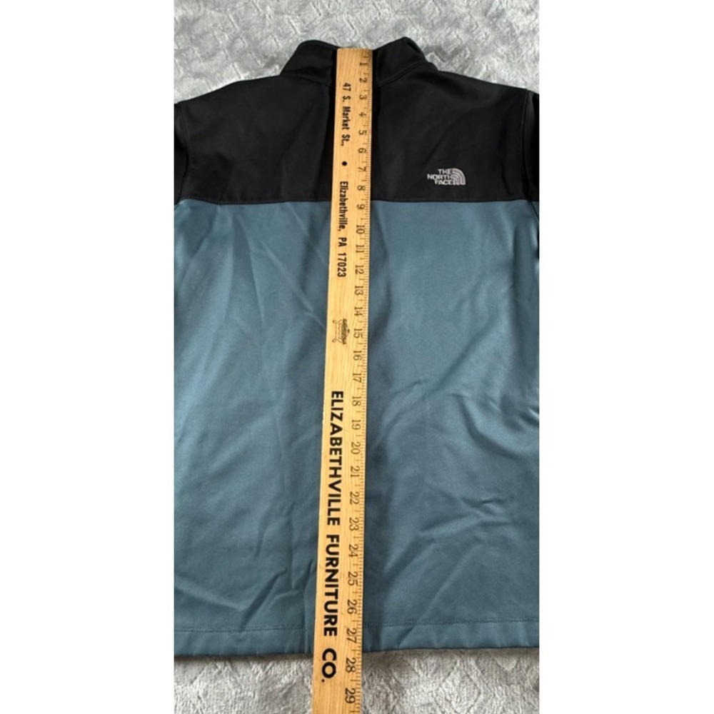 Boys North Face Soft Shell Jacket Size XL (18-20) Black Grayish Blue - Picture 15 of 16